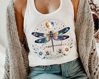 Sassenach Fraser's Ridge Racerback Tank Top,  North Carolina Gift, Outlander Vneck Shirt CSP166