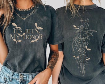 Comfort Colors It's Been My Honor Shirt, Dragon Rider Tee, Fantasy Book Tshirt CSP011