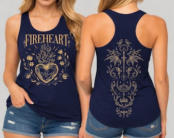 Fireheart Queen Aelin Racerback Tank Top, SJM Fan Vneck Tee,  Bookish Gift CSP189