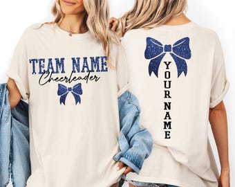 Custom School Cheerleader Shirt, Personalized Cheer Tee, Mascot Team Name Top CSP316