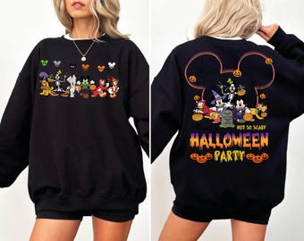 Mickey and Friends Sweatshirt  Not-So-Scary Halloween Party Disney Hoodie, CSP284