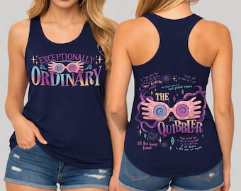 Camiseta The Quibbler CSP221, excepcionalmente ordinaria, con espalda cruzada y cuello en V.