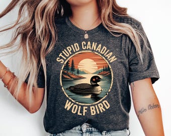 Camiseta de lobo canadiense con colores cómodos, ideal para aficionados al hockey