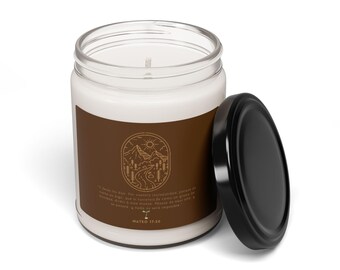 Mountain Night Illustration Candle | 9oz Scented Soy Candle