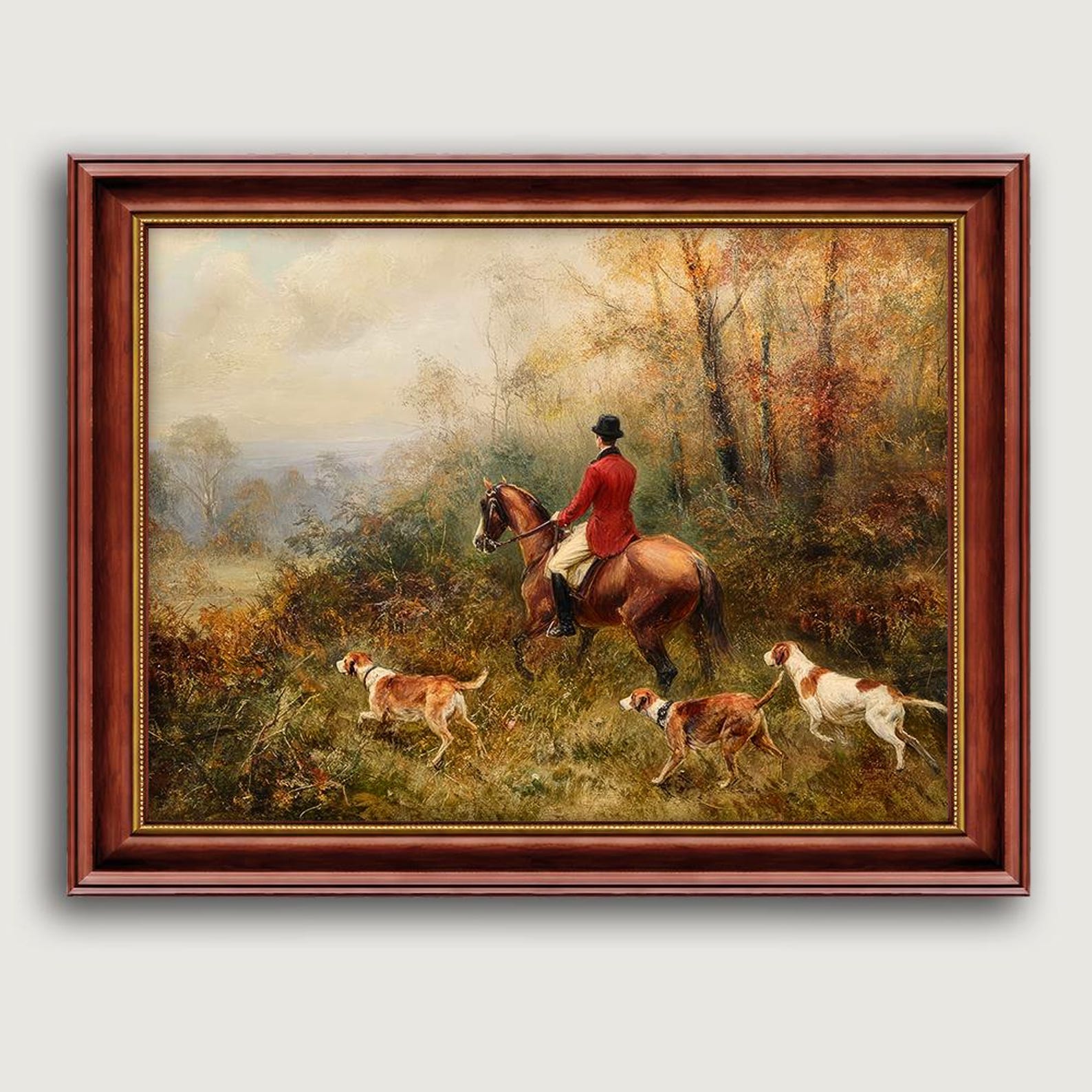 Vintage Fox Hunt Fine Art Print, Equestrian English Country Wall Art - Etsy