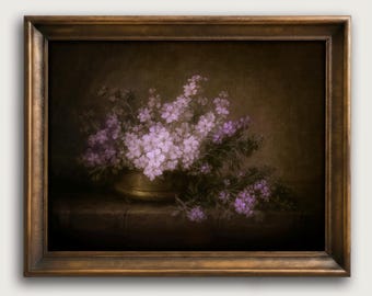 Vintage Floral Fine Art Print, French Cottage Still Life Wall Art
