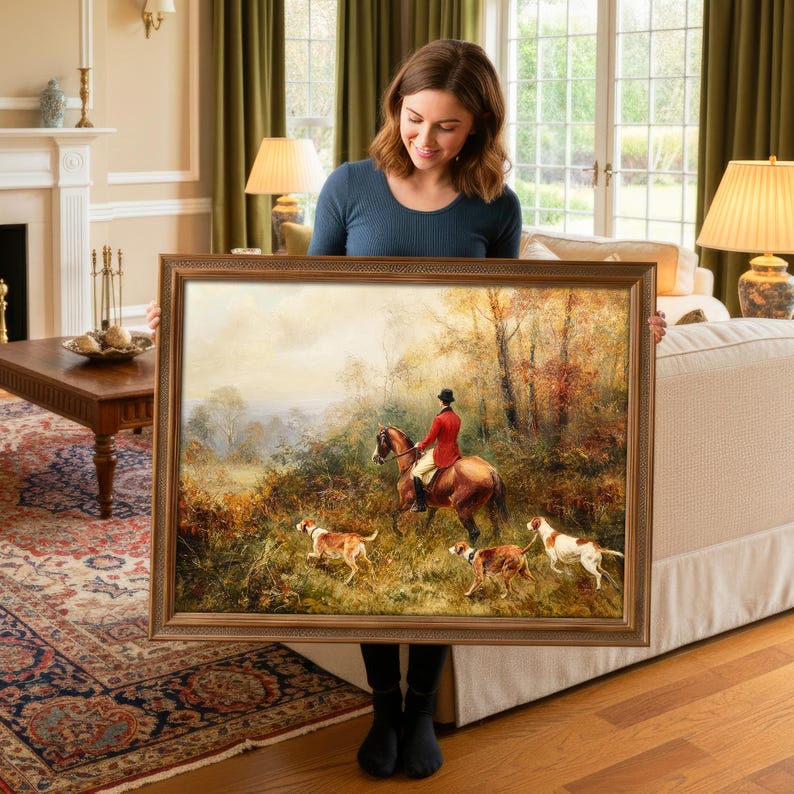 Vintage Fox Hunt Fine Art Print, Equestrian English Country Wall Art - Etsy