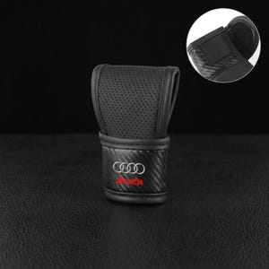 Premium Audi versnellingspookhoes - Antislip lederen beschermhoes voor de versnellingspook - Op maat gemaakte auto-interieuraccessoires voor A3 A4 A5 Q5 Q7