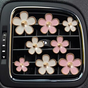 Cute Flower Car Air Vent Clip | Floral Aromatherapy Essential Oil Diffuser | Car Interior Decor Accessories