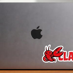Claude Code OpenClaw Logo Text Sticker | Abstract Terracotta Sunburst Kiss-Cut Vinyl