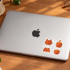 Agent Team Sticker | Abstract Terracotta Sunburst Kiss-Cut Vinyl