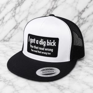 I've Got A Dig Bick YUPOONG Snapback Flat Bill Trucker Patch Hat Funny Summer