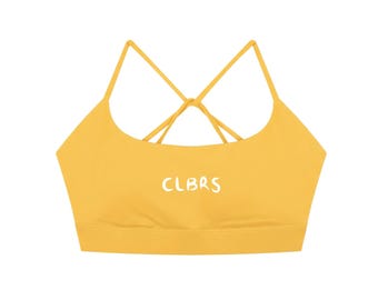 Sujetador deportivo de yoga con tiras cruzadas