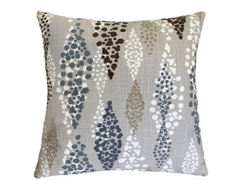 Cubierta de almohada de lanzamiento decorativa de la fuente azul de pizarra / cubierta de cojín 20x20"