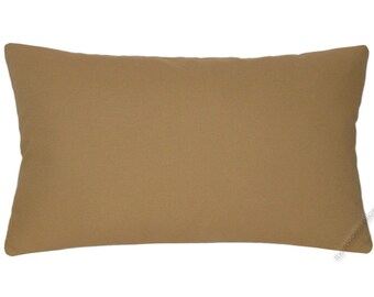 Caramel Brown Solid Decorative Throw Pillow Cover / Pillow Case / Cushion Cover / Cotton / 12x18"