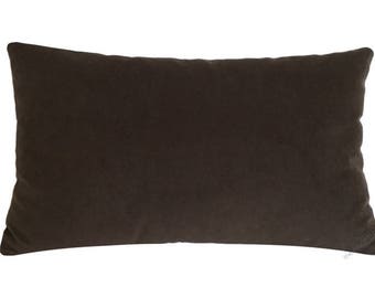 Schokolade samt Wildleder dekorative werfen Kissenbezug / Kissenbezug / Kissenbezug / 12 x 20"