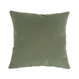 Sage Green Velvet Suede Decorative Throw Pillow Cover / Pillow Case / Cushion Cover / 18x18"