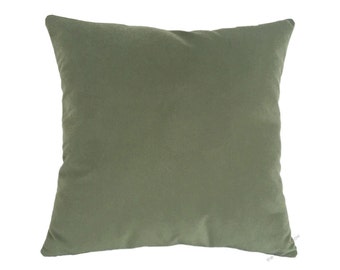 Sage Green Velvet Suede Decorative Throw Pillow Cover / Pillow Case / Cushion Cover / 18x18"
