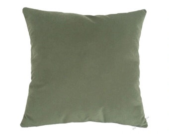 Sage Green Velvet Suede Decorative Throw Pillow Cover / Pillow Case / Cushion Cover / 20x20"