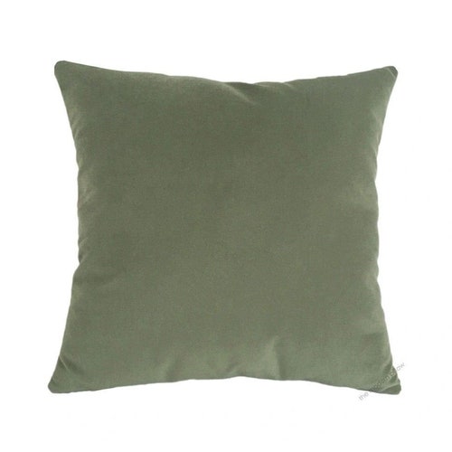 Sage Green Velvet Suede Decorative Throw Pillow Cover / Pillow Etsy