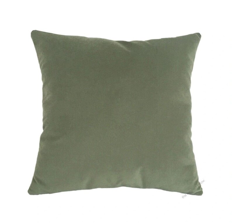 Sage Green Velvet Suede Decorative Throw Pillow Cover / Pillow Etsy