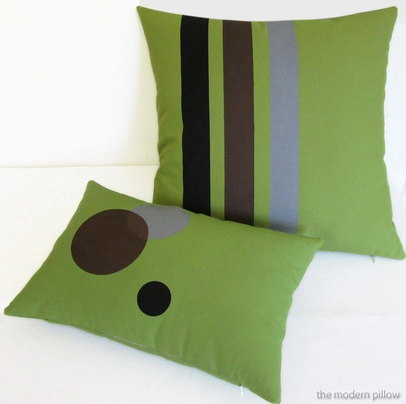 Avocado Green Circles Decorative Throw Pillow Cover / Pillow Etsy