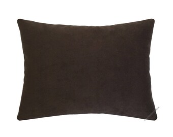 Schokolade samt Wildleder dekorative werfen Kissenbezug / Kissenbezug / Kissenbezug / 12 x 16"