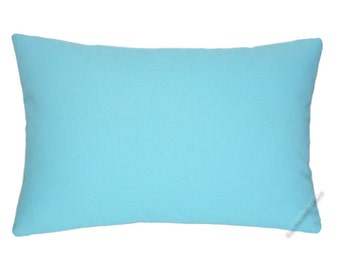 Sky Blue Solid Decorative Throw Pillow Cover / Pillow Case / Cushion Cover / Cotton / 12x16"