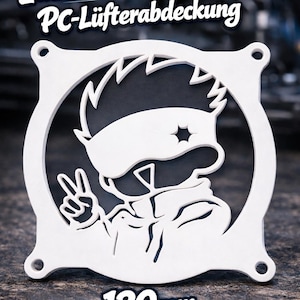 120mm PC Fan Lüfterabdeckung personalisiert, 3D gedruckte Lüfterabdeckung, Custom Fan Cover, Gaming PC Modding Zubehör