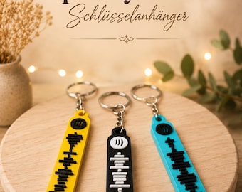 Personalized Spotify Code Keychain, 3D Printed Music Keychain, Song Gift, Custom Keychain