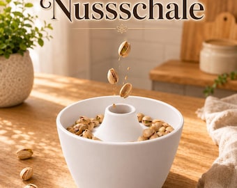 Pistachio shell – nut bowl for pistachios & peanuts – snack bowl with tray for shells
