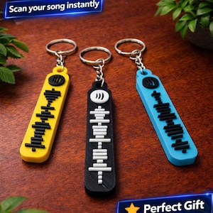 Portachiavi personalizzato con codice Spotify, portachiavi musicale stampato in 3D, regalo a tema musicale, portachiavi personalizzato