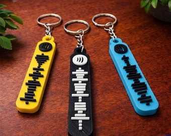 Personalisierter Spotify Code Schlüsselanhänger, 3D Gedruckter Musik Schlüsselanhänger, Song Geschenk, individueller Keychain