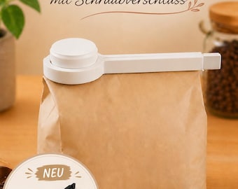 Coffee bag clip | Pour coffee beans cleanly without having to fully open the bag each time.