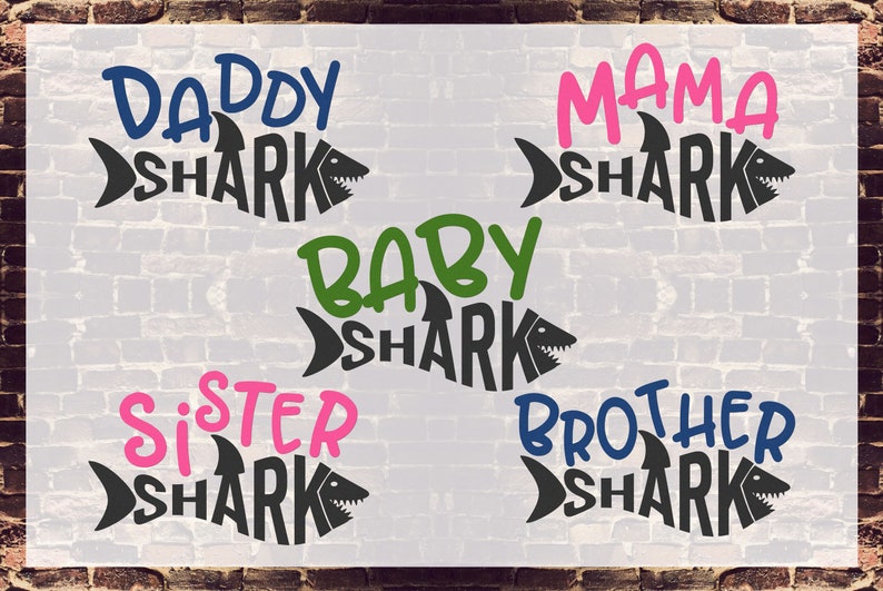 Download Shark Family Bundle Svg Dxf Png Eps Jpg Digital Download ...