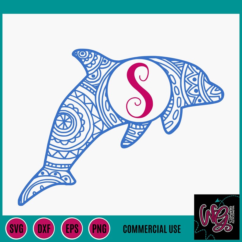 Download Clip Art Art Collectibles Mandala Dolphin Svg Dxf Png Eps Sublimation Instant Download