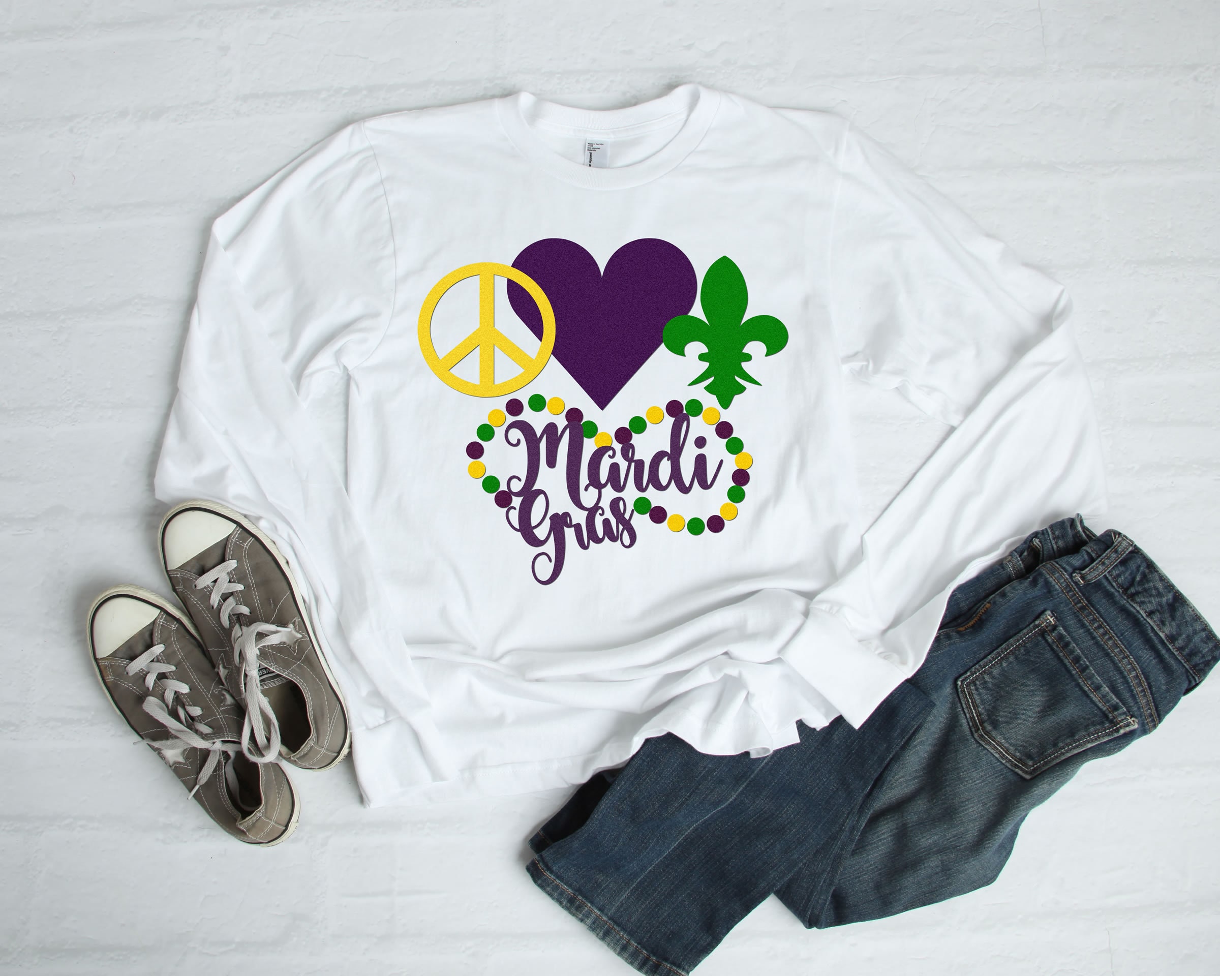 Peace Love Mardi Gras Svg Dxf Png Eps Sublimation Instant ...
