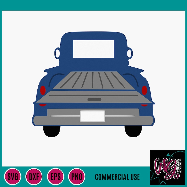 Antique Truck With Tailgate Down Svg Dxf Png Eps ...
