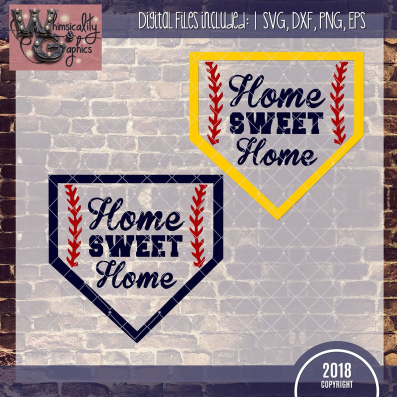Baseball Softball Home Plate Home Sweet Home Svg Dxf Png ...