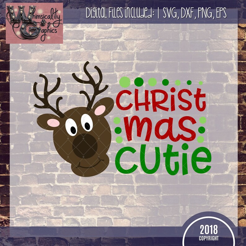 Download Christmas Cutie Reindeer Svg Dxf Png Eps Sublimation ...