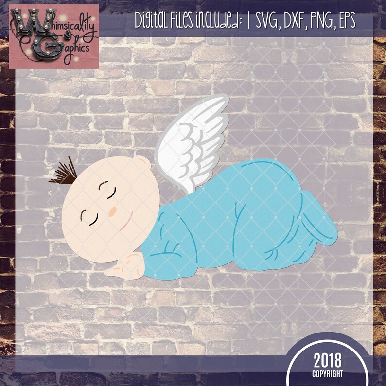 Download Baby Angel With Wings Svg Dxf Png Eps Sublimation Instant ...