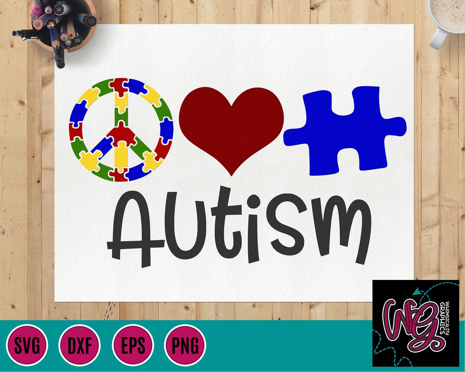 Free Free 305 Peace Love Autism Svg SVG PNG EPS DXF File