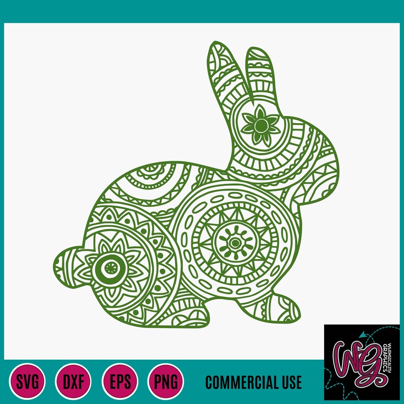 Download Mandala Rabbit Svg Dxf Png Eps Sublimation Instant ...