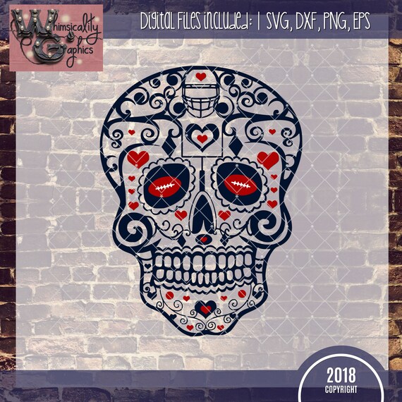 Download Clip Art Football Sugar Skull Svg Dxf Png Eps Sublimation Instant Download Art Collectibles