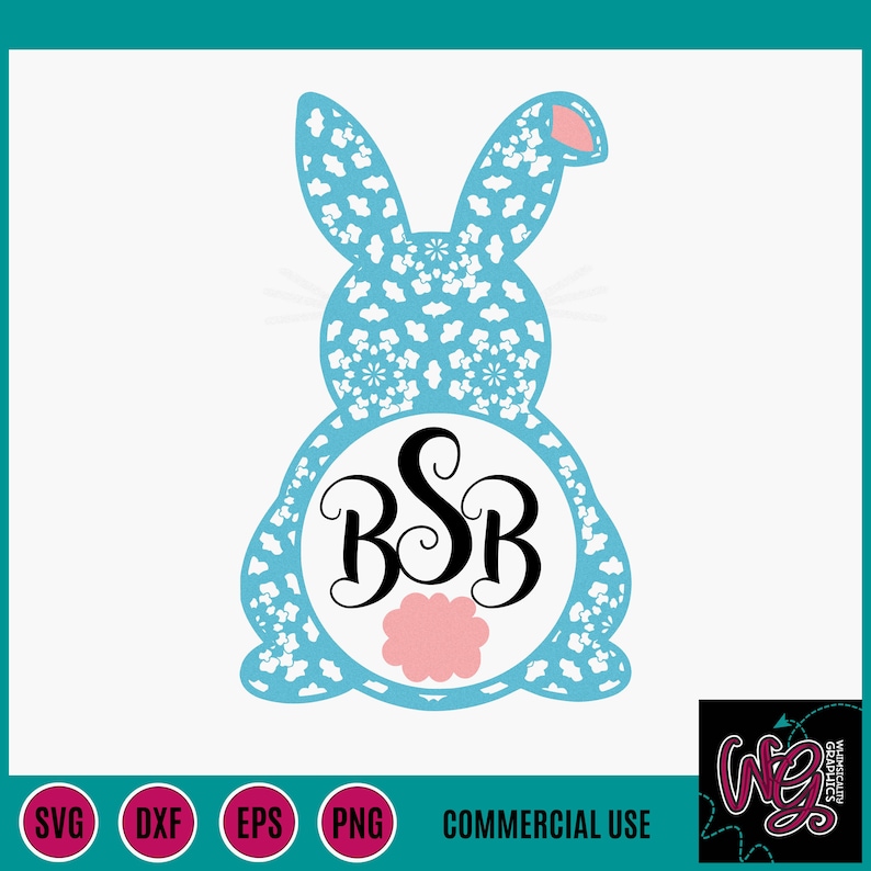 Download Mandala Bunny Rabbit Monogram Svg Dxf Png Eps Sublimation ...