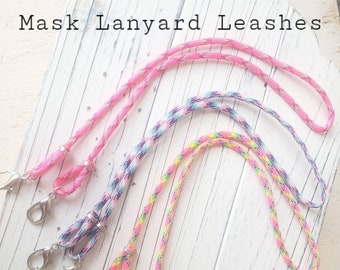 Mask Lanyard. Adult or Child Mask Leash. Face Mask Holder for Girls.Kids Mask Holder with Personalized Name Charm.Mask Strap. Gift for Girls