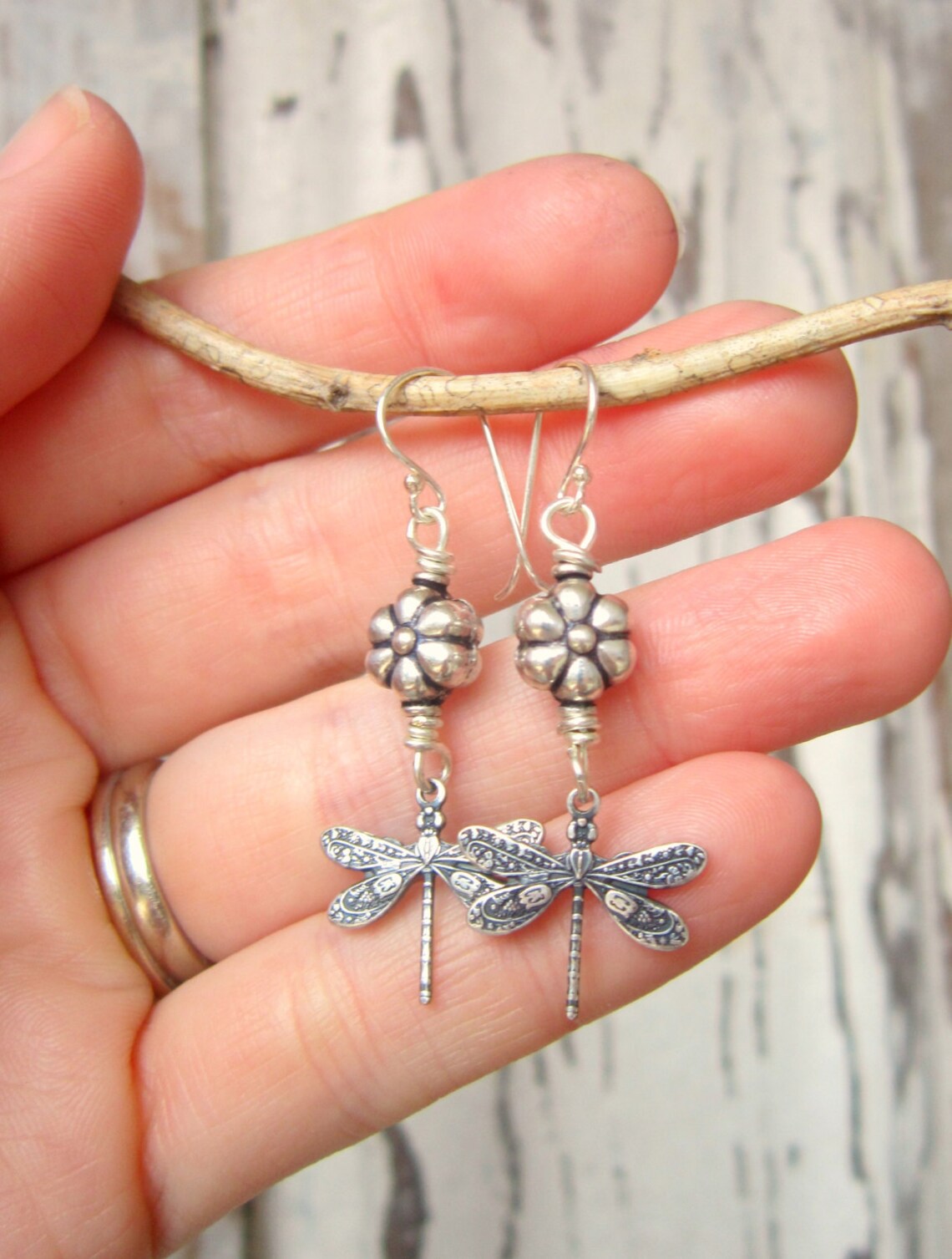 Earrings Dragonfly Silver - Bec Stern