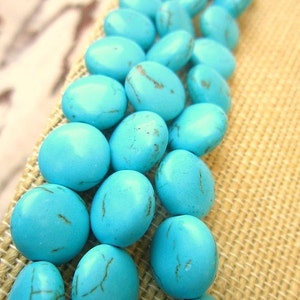 xxWhite Turquoise Triple Strand Necklace 256a main image 1