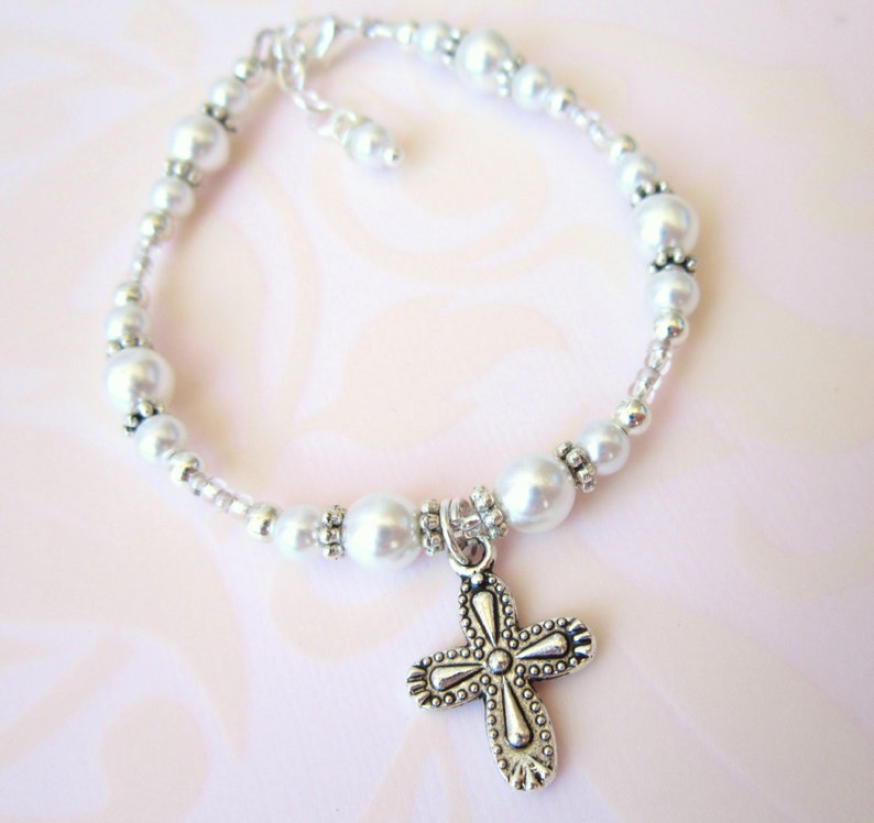 Baptism Jewelry.girls Pearl Necklace & Pearl Bracelet Etsy