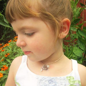 Children&#39;s Birthstone Cross Necklace. Girl&#39;s Heart Initial & Pearl Charm Necklace. Baptism Gift. First  Communion Gift. Birthstone Jewelry